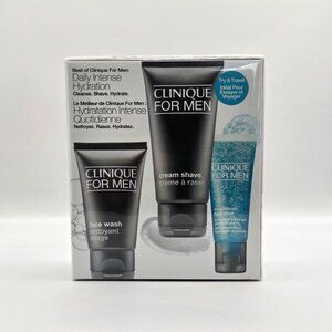 Clinique for Men 3 Piece Starter Kit Daily Intense Hydration New in Sealed Box